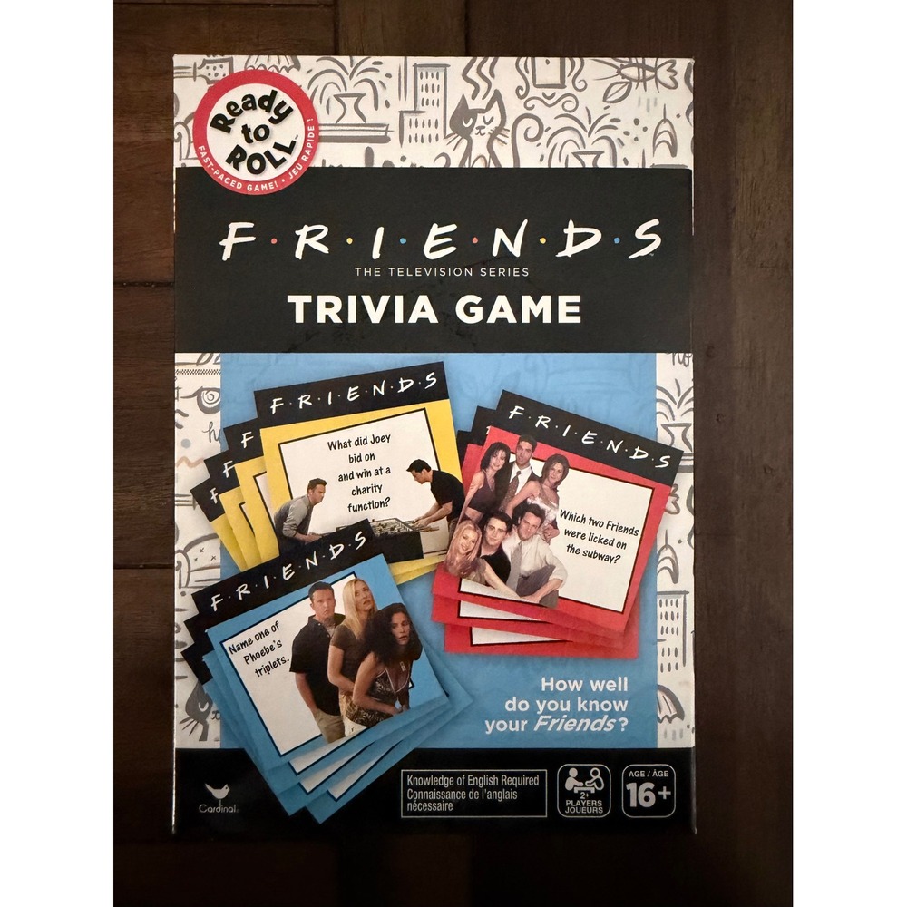 Friends The Television Series Trivia Game Cardinal Ready to Roll 200 Cards 2019